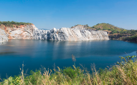 Panorama of beautiful countryside of Thailand. sunny afternoon. wonderful landscape with mountains.