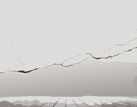 White old concrete wall grunge texture with copy space for text. Grunge gray texture of chips, cracks, scratchesのイラスト素材