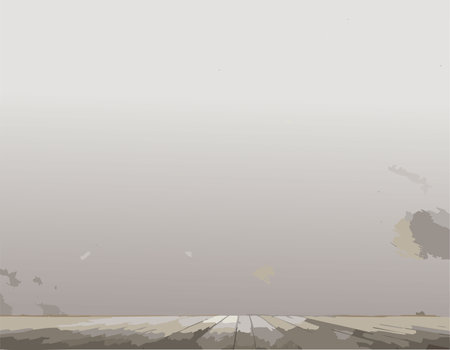 White old concrete wall grunge texture with copy space for text. Grunge gray texture of chips, cracks, scratchesのイラスト素材