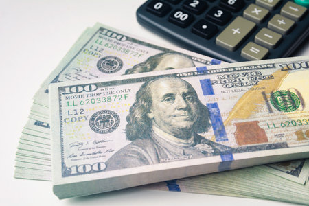 Cash for financial income, Business investment growth concept, Banknotes on white background.の写真素材