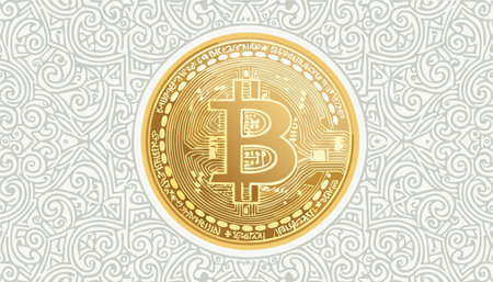 Bitcoin cryptocurrency coins digital financial money trending price concept. Digital gold money bitcoin cryptocurrency tokens coins.のイラスト素材
