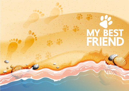 My Best Friend  background Vectorのイラスト素材