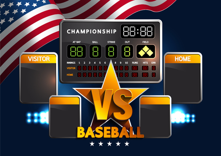 Baseball Scoreboard. VS Battles.のイラスト素材