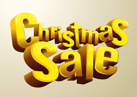 Christmas Sale font Golden Design Vector 3D for Holiday Greeting Gift Poster, Banner, Brochure, wallpaper; backdrop; display; background.のイラスト素材