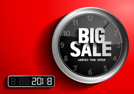 limited time offer, sale concept, vector illustration, you can place relevant content on the area.のイラスト素材