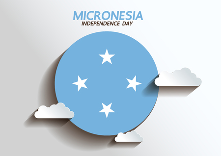 Micronesia independence day, vector illustration.のイラスト素材