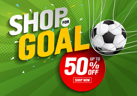 shop for goal sale, vector illustration, you can place relevant content on the area.のイラスト素材