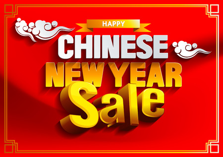 Happy Chinese New Year Sale Background. Vector illustration.のイラスト素材
