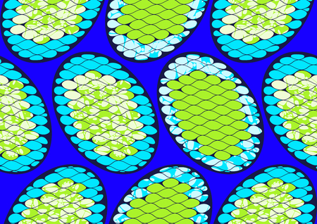 Textile fashion african print fabric super wax. vector illustration file.のイラスト素材