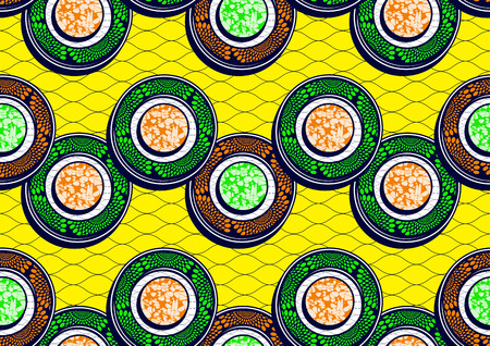 Textile fashion african print fabric super wax. vector illustration file.のイラスト素材