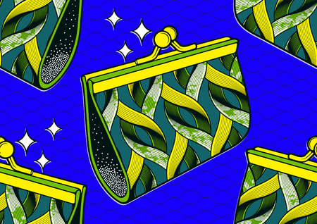 Textile fashion african print fabric super wax. vector illustration file.のイラスト素材