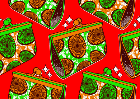 Textile fashion african print fabric super wax. vector illustration file.のイラスト素材