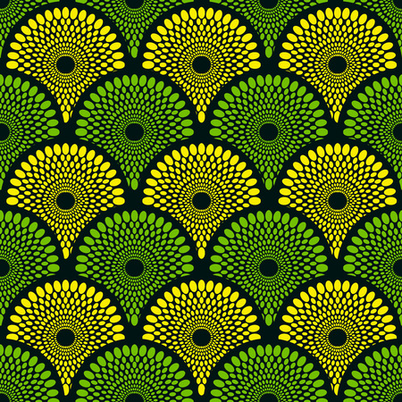 Textile fashion african print fabric, abstract seamless pattern, vector illustration file.のイラスト素材
