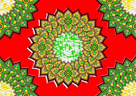 Textile fashion, african print fabric, abstract seamless pattern, vector illustration file.のイラスト素材