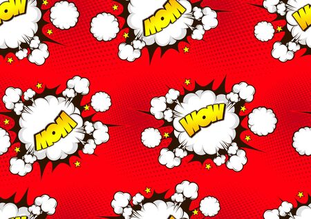 Abstract Seamless Pattern Comic Speech, vector illustration file.のイラスト素材