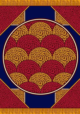 Textile fashion, african print fabric, abstract seamless pattern, vector illustration file.のイラスト素材