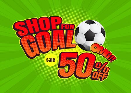 shop for goal sale, vector illustration, you can place relevant content on the area.のイラスト素材