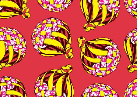 textile fashion, african print fabric, abstract seamless pattern, vector illustration file.のイラスト素材