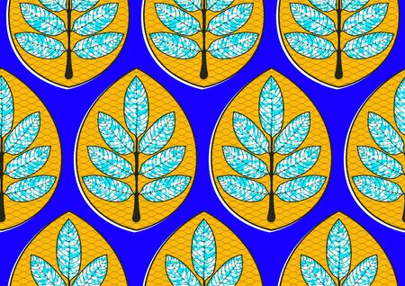 textile fashion, african print fabric, abstract seamless pattern, vector illustration file.のイラスト素材