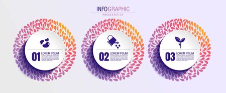 infographics business chart design template. You can place relevant content in the area, vector illustration.のイラスト素材