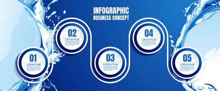 infographics business, process chart design template for presentation. abstract timeline elements, You can place relevant content in the area, vector illustration.のイラスト素材