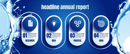 infographics business, process chart design template for presentation. abstract timeline elements, You can place relevant content in the area, vector illustration.のイラスト素材