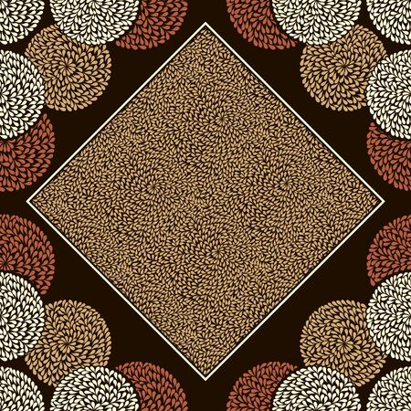 Fabric Print, Scarf, Shawl, Carpet, Kerchief, Bandana, Handkerchief, Square Pattern Design, Textile Fashion African Print, vector illustration file.のイラスト素材