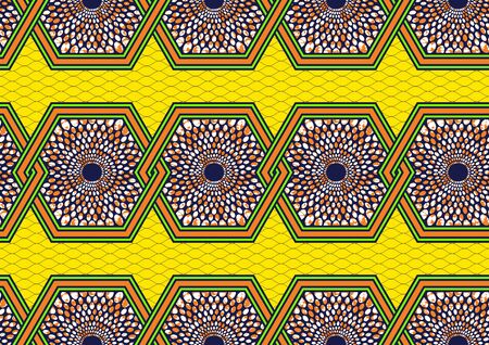 textile fashion, african print fabric, abstract seamless pattern, vector illustration file.