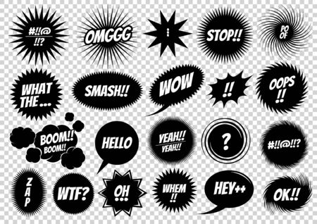 Comic Style, pop art speech bubbles, Vector illustration, you can place relevant content on the area.のイラスト素材
