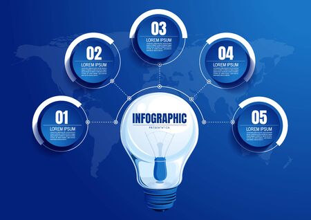 infographic business data, process chart design template for presentation. abstract timeline elements, vector illustration, EPS10.のイラスト素材