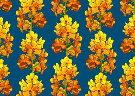 flower seamless pattern, a realistic drawing, comic style, picture art and abstract backgroundのイラスト素材