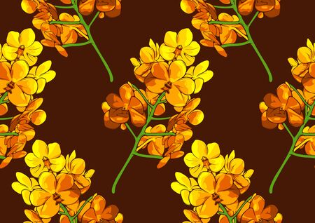 flower seamless pattern, a realistic drawing, comic style, picture art and abstract backgroundのイラスト素材