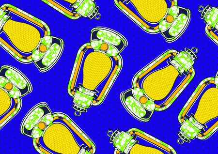 Lantern seamless pattern, african fashion picture art and abstract color background, vector illustration file.のイラスト素材