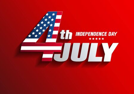 4th july independence day, vector illustration, you can place relevant content on the area.のイラスト素材