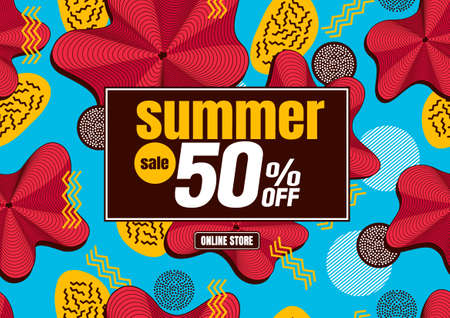 summer sale, abstract geometric hipster fashion, Bright fresh color, vector illustration EPS10.のイラスト素材