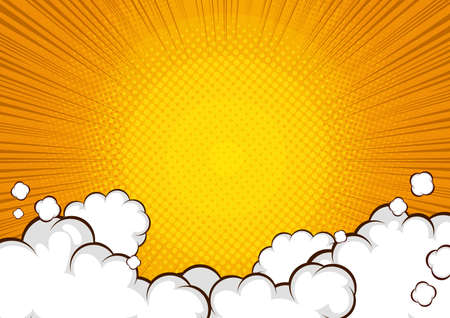 comic background, yellow pop art color.のイラスト素材