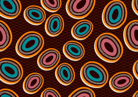 african seamless pattern, picture art and abstract background.のイラスト素材