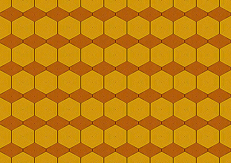 Hexagon seamless pattern, picture art and abstract background.