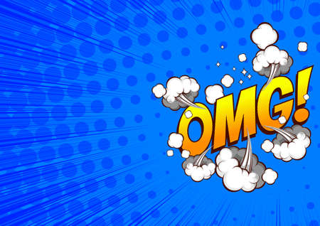 comic templat  background  design, pop art illustration.のイラスト素材