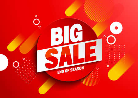 Big Sale background template promotion, end of season.のイラスト素材