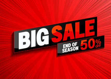 Big Sale background template promotion, end of season.のイラスト素材
