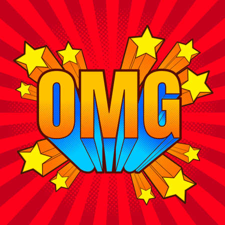 Comic Speech Bubble background, graphic text elements illustration.のイラスト素材
