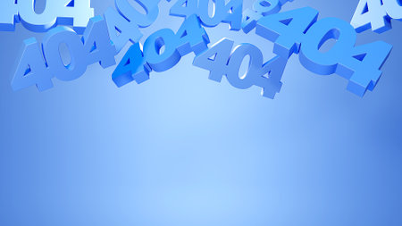3d render of 404 error page not found design, pastel color background