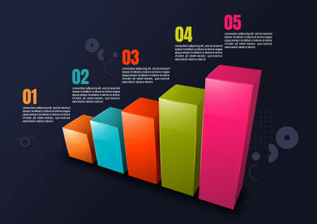 infographics business, process chart design template for presentation, abstract timeline elements.のイラスト素材