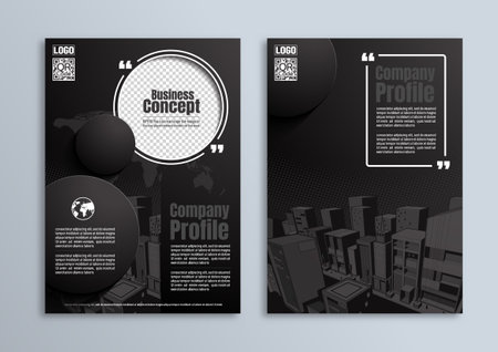 Flyer Brochure poster design, Business template in A4 size, for presentation, Company Profile Cover Images.のイラスト素材