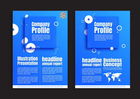 Flyer Brochure poster design, Business template in A4 size, for presentation, Company Profile Cover Images.のイラスト素材