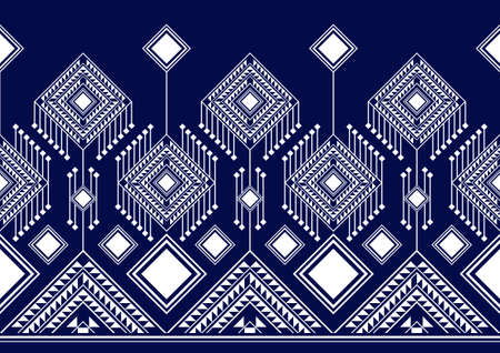 Geometric Ethnic pattern design, picture art and abstract background.