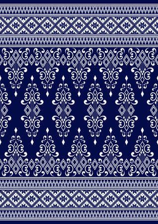 Geometric Ethnic pattern design, picture art and abstract background.のイラスト素材