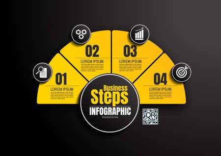 infographics business, process chart design template for presentation, abstract timeline elements.のイラスト素材