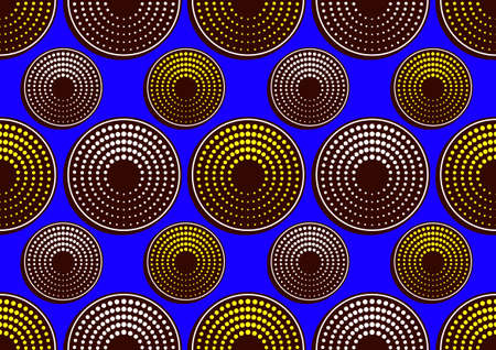 African circle dots seamless pattern, picture art and abstract background.のイラスト素材